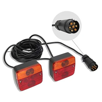 Image of OPP ULITE Trailer Rear Tail Brake Light Kit 12V Board Towing Lights with 7.5M Cable 7 Pin Plug, Waterproof Indicator License Plate Lamp for Car Truck Caravan Van (TP02D)