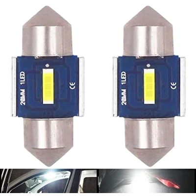 Image of Eseastar 28MM Festoon LED Bulbs 12V 24V C5W Canbus Error Free for Car Interior Trunk Light and more,6000K White