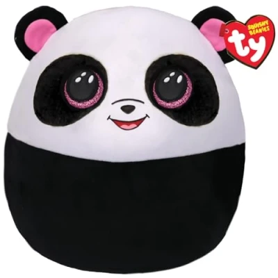 Image of TY 2007560 Bamboo Squishaboo 10&quot;, Topseller, Sammeln, Spielen, Kuscheln, Bliebt, Süß, Außergwöhnlich, Fantastisch Panda kuscheliges Kissen, right adaptor 16 A 3 pin input, multicolor, 20 CM