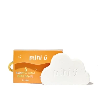 Image of Mini U Cloud Bath Bombs (3 Pack), Rainbow Trail for Kids, Vegan &amp; Cruelty Free, Non Toxic