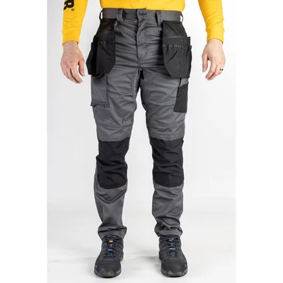 Image of Caterpillar CAT Workwear Mens Essentials Stretch Knee Pocket Trousers