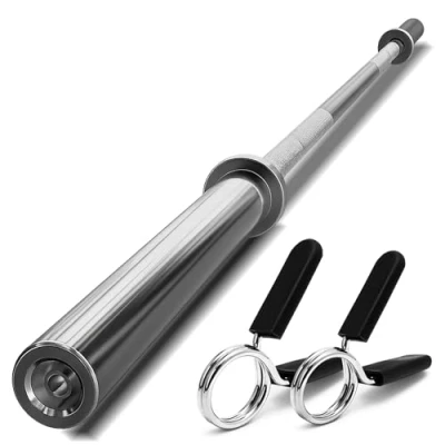 Image of FK Sports Olympic Barbell Bar 2&quot; Standard Weight Lifting Chrome Finished Bars, Anti Slip Hand Grip Gym Strength Training Fitness 4Ft, 5Ft, 6Ft And 7Ft (7 ft)