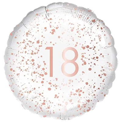 Image of Amscan 9914146 Rosegld Celebr Std Foil 18