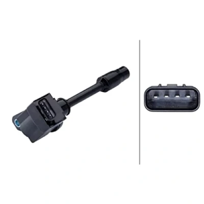 Image of 9091902272 Ignition coil HELLA 5DA 358 168 091 4 pin connector 14V Flush Fitting Pencil Coils 176mm TOYOTA: C HR