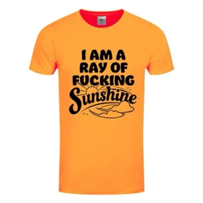 Image of Grindstore I Am A Ray of Fucking Sunshine Men&#039;s Apricot T Shirt