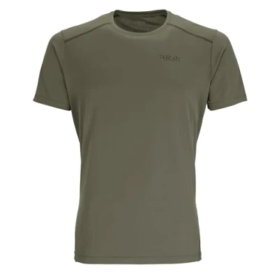 Image of Rab Men&#039;s Force Tee Lightweight T Shirt for Trekking, Climbing, &amp; Trail Running Light Khaki Large