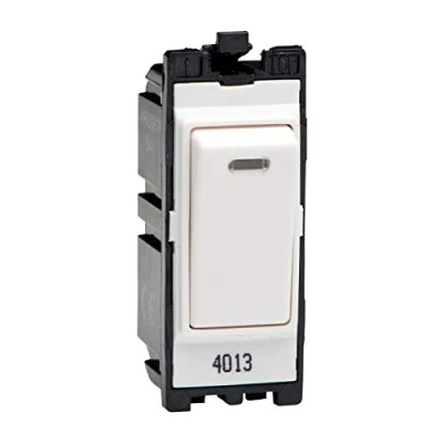 Image of Varilight 20 Amp 1 Way Double Pole Rocker Switch + Neon Module