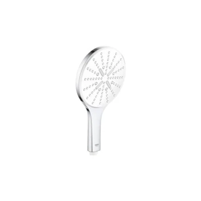 Image of GROHE Vitalio 150 SmartActive Hand Shower 15 cm (Push Button with 3 Spray Selection, Water Saving, Anti Limescale system, Universal Mounting System), Chrome Plate Moon White, 26597000