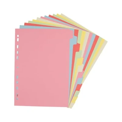 Image of Elba 12 Part A4 Assorted Card Dividers
