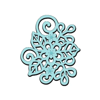 Image of Sweet Dixie Floral Motif Die, Metal, Grey