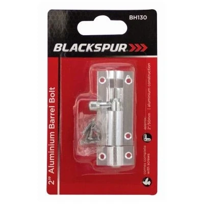 Image of Silver 50mm Aluminium Barrel Bolt By Blackspur