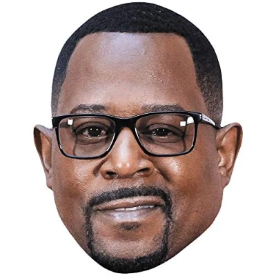 Image of Martin Lawrence (Glasses) Celebrity Mask, Flat Card Face, Fancy Dress Mask