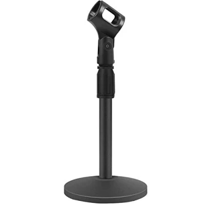 Image of Desktop Microphone Stand, Upgraded Adjustable Table Mic Stand with Non Slip Metal Base for Blue Yeti Snowball Spark &amp; Other