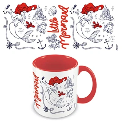 Image of Pyramid International MGC27321 The Little Mermaid Ceramic Coffee Mug in Presentation Gift Box, 11oz Capacity, Red