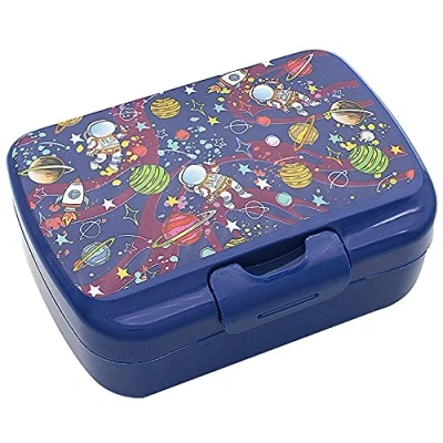Image of Spaceman Rockets Design Plastic Children Kids Food Meal