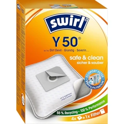 Image of Swirl Vacuum Cleaner Bag. Y 50 MP Plus Green, Acrylic, 4er Pack