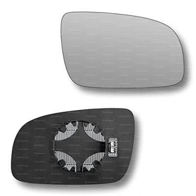 Image of Less4spares Replacement Wing Mirror Glass Right Compatible with VW Lupo 2000 2005 CLIP ON Driver Off side Heated Convex