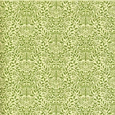 Image of Melody Jane Dolls House Miniature Print 1:12 Scale Green Cream Acorns Wallpaper