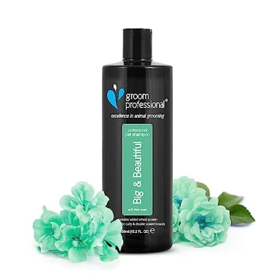 Image of GROOM PROFESSIONAL Big &amp; Beautiful Volumising Dog Shampoo Deep Cleansing for Dogs Adds Volume to Coat Perfect Woolly or Thick Coated Breeds Contains Wheat Protein, 450ml