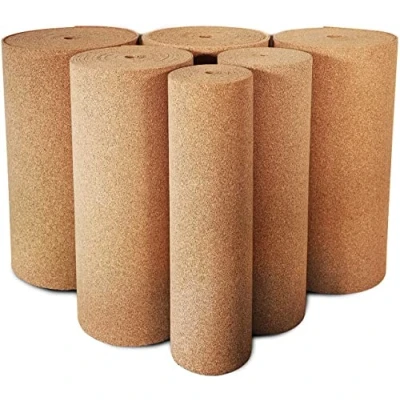 Image of Cork Roll Board Natural Insulation Floor Underlay Versatile Sound and Heat Insulating Sheet Many Thicknesses Lengths (8 mm, 100 x 250 cm)