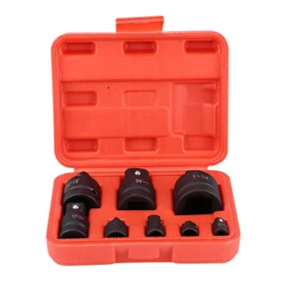 Image of Socket Adaptor Set, 8 Pcs Impact Adapter and Reducer Set 1/4&quot; 3/8&quot; 1/2&quot; 3/4&quot; 1&quot; Driver Convertor Converter with Plastic Case for Conversions