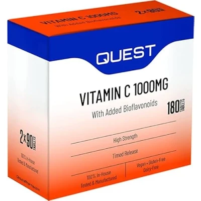 Image of Quest Vitamin C 1000mg Timed Release 180 Tablets (Pack of 3)