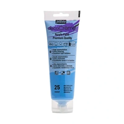 Image of Pebeo 120ml DecoCreme, Acrylic, Royal Blue, 14 x 4.5 6.5 cm