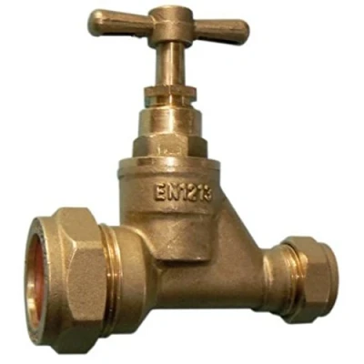 Image of 25mm MDPE to 22mm Copper Brass Stopcock