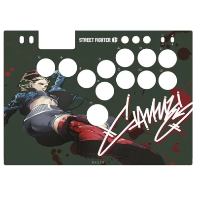 Image of Razer Vinyl Kitsune Skin: Full Top Plate Wrap Premium 3M Cast Scratch Resistant Unique Designs &amp; Finishes Easy Application Street Fighter Cammy