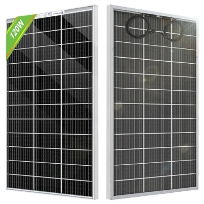 Image of ECO WORTHY Bifacial Solar Panel 120 Watt 12 Volt 12BB Monocrystalline Double Sided Power Generation Rigid High Efficiency PV Module Charger for RV,Sunsheds,Canopies,Farms,Home and Off Grid