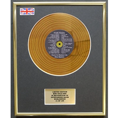 Image of Limited Edition mini GOLD DISC Display FRANK SINATRA/MINI DISPLAY/LIMITED EDITION/COA/THERE&#039;S NO BUSINESS LIKE SHOW