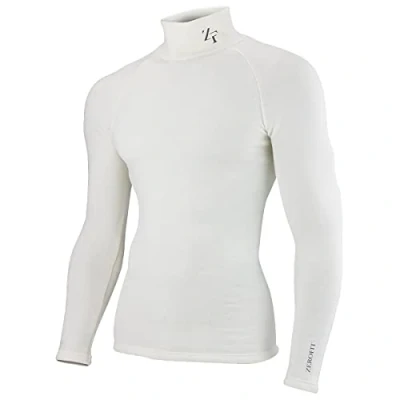 Image of ZEROFIT Mens Heat Rub Ultimate Mock Neck Baselayer White S