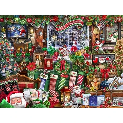 Image of Vermont Christmas Company Collectibles Jigsaw Puzzle 550 Piece Fun Collage for Adults &amp; Young 24&quot; x 18&quot;