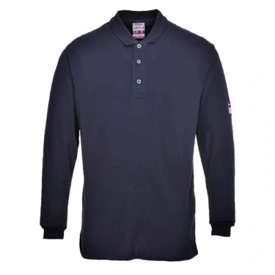 Image of Portwest Modaflame Knit FR Long Sleeve Polo Shirt Tan Size 4XL Regular
