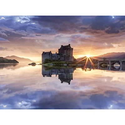 Image of Syxaxis Eilean Donan Castle Kyle Lochalsh Scotland Photo Large Wall Art Poster Print Thick Paper 18X24 Inch