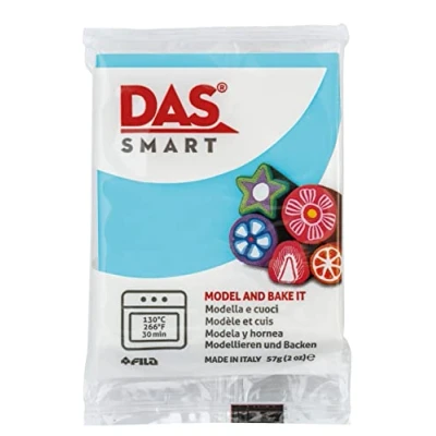Image of DAS Smart Oven Bake Modelling 56g Clay, Turquoise, Ideal for Professionals and Hobbyists