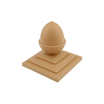 Image of 6 x Linic Harvest Gold Acorn Fence Top Finials + 4&quot; Post Caps. UK Made. (GT0016) Free Delivery