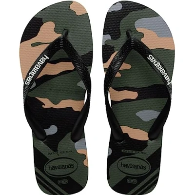 Image of Havaianas CAMU Unisex Pool shoes, Size: 4 5, Green olive/black Synthetics