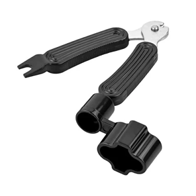 Image of Guitar String Winder and Cutter, 3 in 1 Bridge Pin Puller, Peg, Changing Kit, Winders Tool for Ukulele Mandolin Banjo