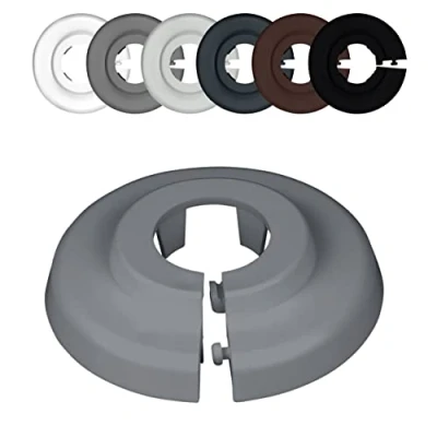 Image of FUX 6 Pieces Radiator Pipe Covers for diameters 12mm 35mm; Heating Floor Collars Rings White, Black, Grey, Brown (15mm, Window Grey 7040)