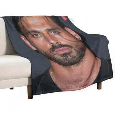Image of XSQING Michele Morrone Actor Portrait Blanket for Bed Couch Sofa Soft Lightweight Fleece Throw Blankets All Season Use Home Decor 70&quot;x80&quot;