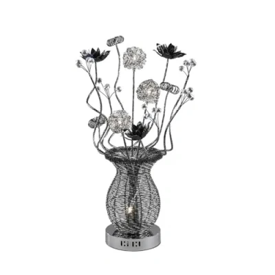 Image of Inspired Clearance (DH) Calista Table Lamp 4 Light G4 Black/Crystal, NOT LED/CFL Compatible