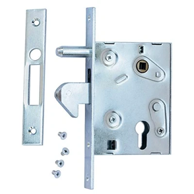 Image of F 60 Hook Mortice Lock for Sliding Door Doors Counter Plate with Guide Pin
