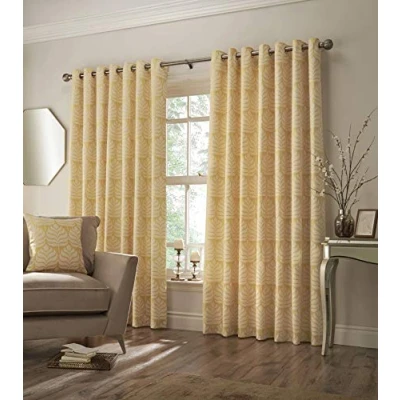 Image of Paoletti Contemporary Horto Ringtop Eyelet Curtains, Blue, 168 x 229cm