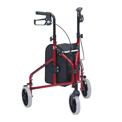 Image of Drive Devilbiss TW008R 23 Ultralight Aluminium Red Tri Walker with Vinyl Bag