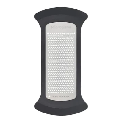 Image of Microplane Mixing Bowl Grater Fine for Zesting &amp; Spicing Black and Grey