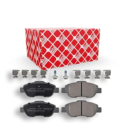 Image of 77362689, 77362691 Brake pad set FEBI BILSTEIN 170907 Front Axle with fastening material attachment FIAT: Panda II Hatchback