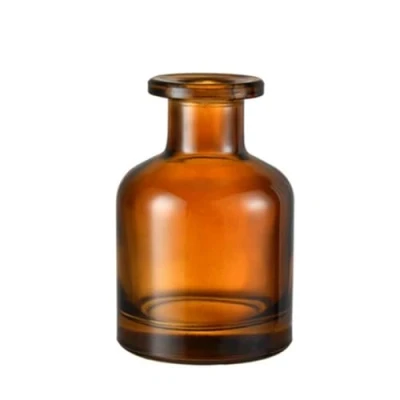 Image of TUPANDY 150ml/5oz Empty Refillable Glass Diffuser Bottle Jars Aromatherapy Storage Container Fragrance Accessories Use for DIY Replacement Reed Sets (Brown)