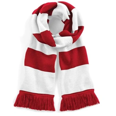 Image of Beechfield Stadium Scarf Classic Red/White One Size