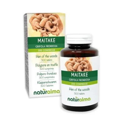 Image of Maitake or Hen of The Woods (Grifola frondosa Polyporus frondosus) Fungus Mushroom Naturalma 150 g 300 Tablets Food Supplement Natural and Vegan